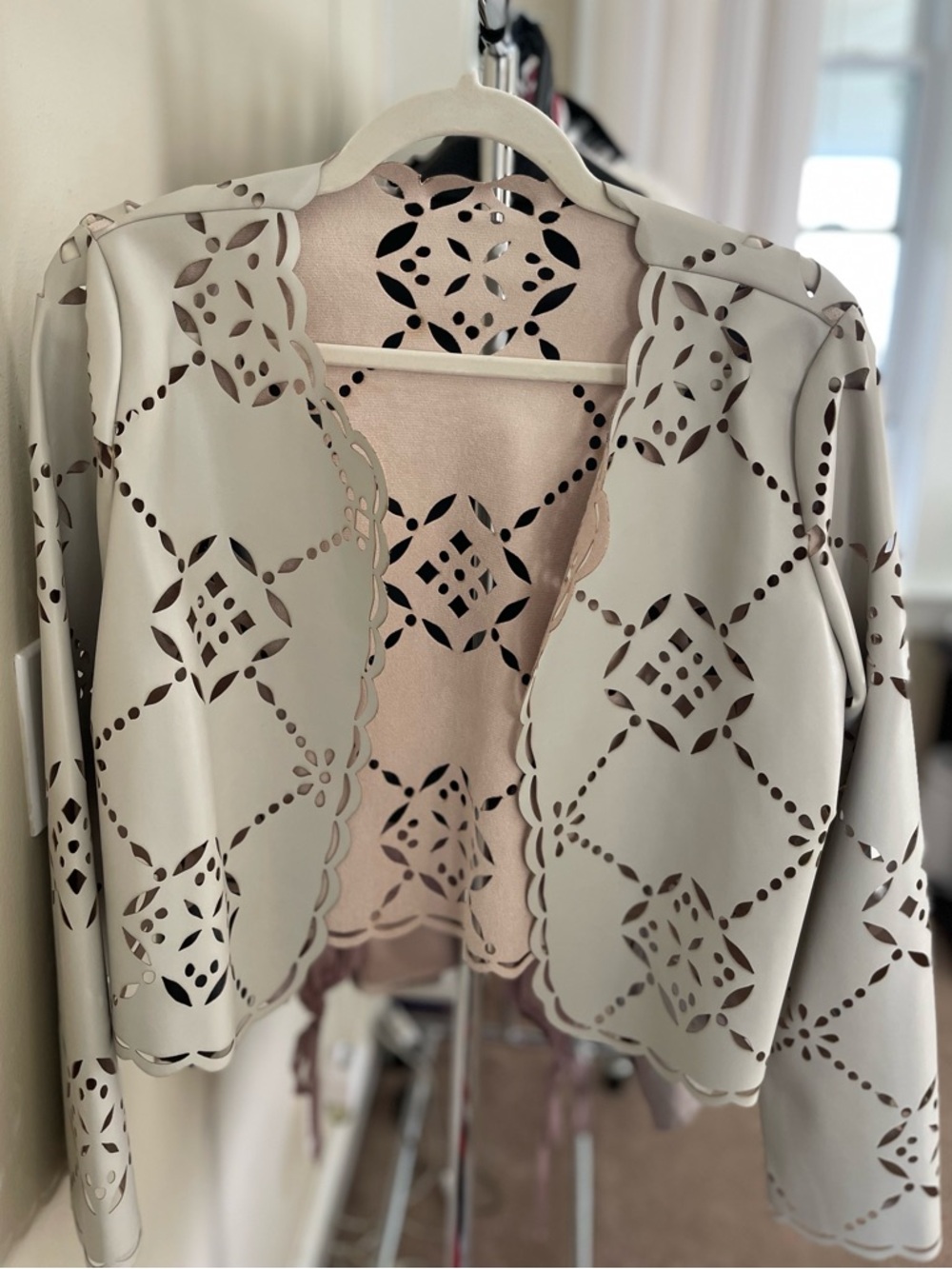 J. Society- Laser Cut Cropped Jacket
